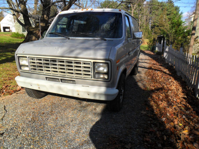 1981 Silver Ford E-Series Van cargo van