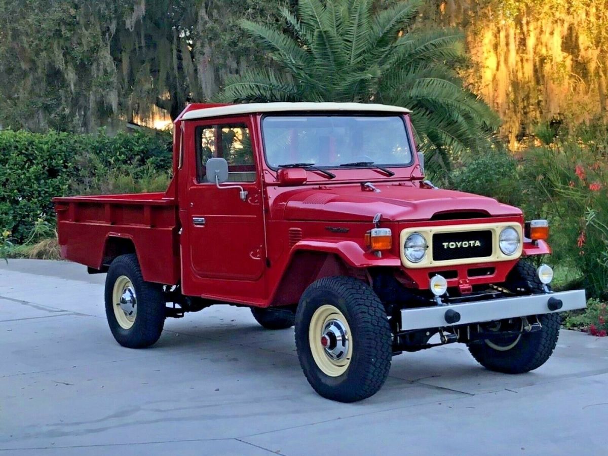 1981 Red Toyota Land Cruiser Standard Cab Pickup