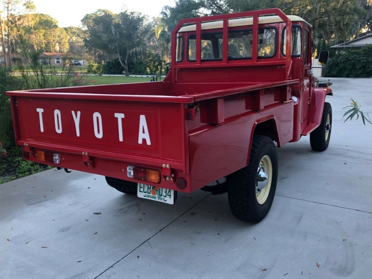 1981 Red Toyota Land Cruiser Standard Cab Pickup