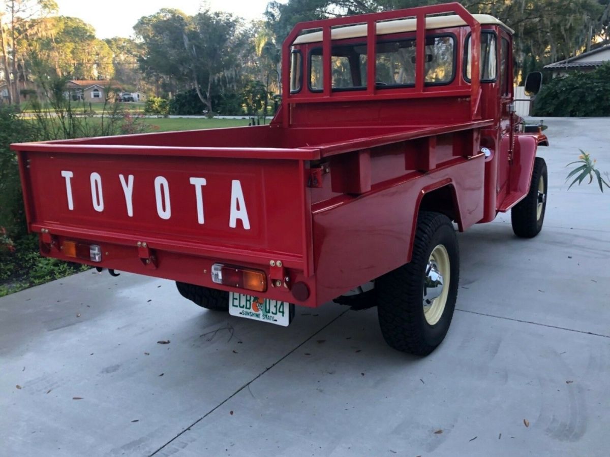 1981 Red Toyota Land Cruiser Standard Cab Pickup