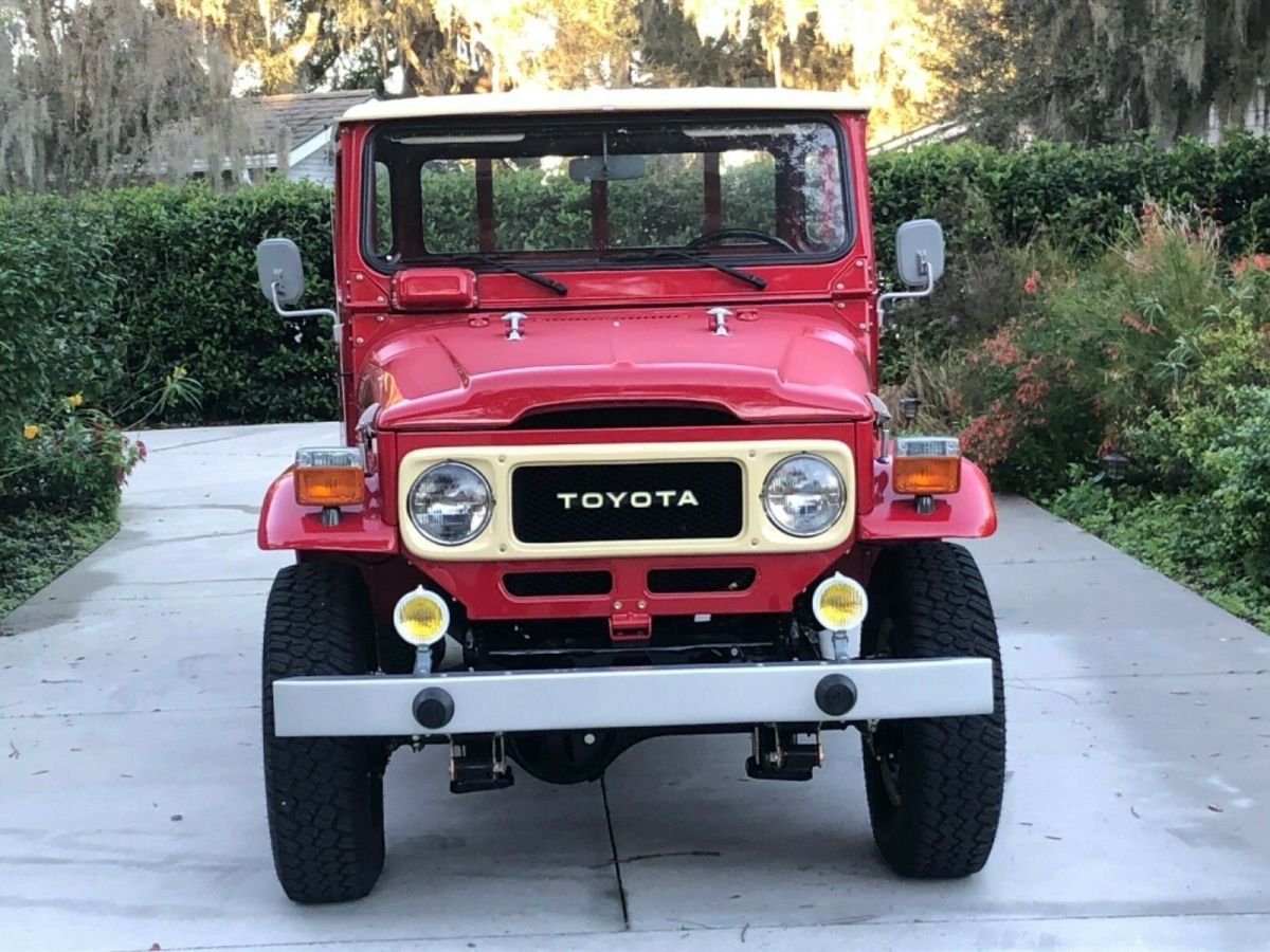 1981 Red Toyota Land Cruiser Standard Cab Pickup
