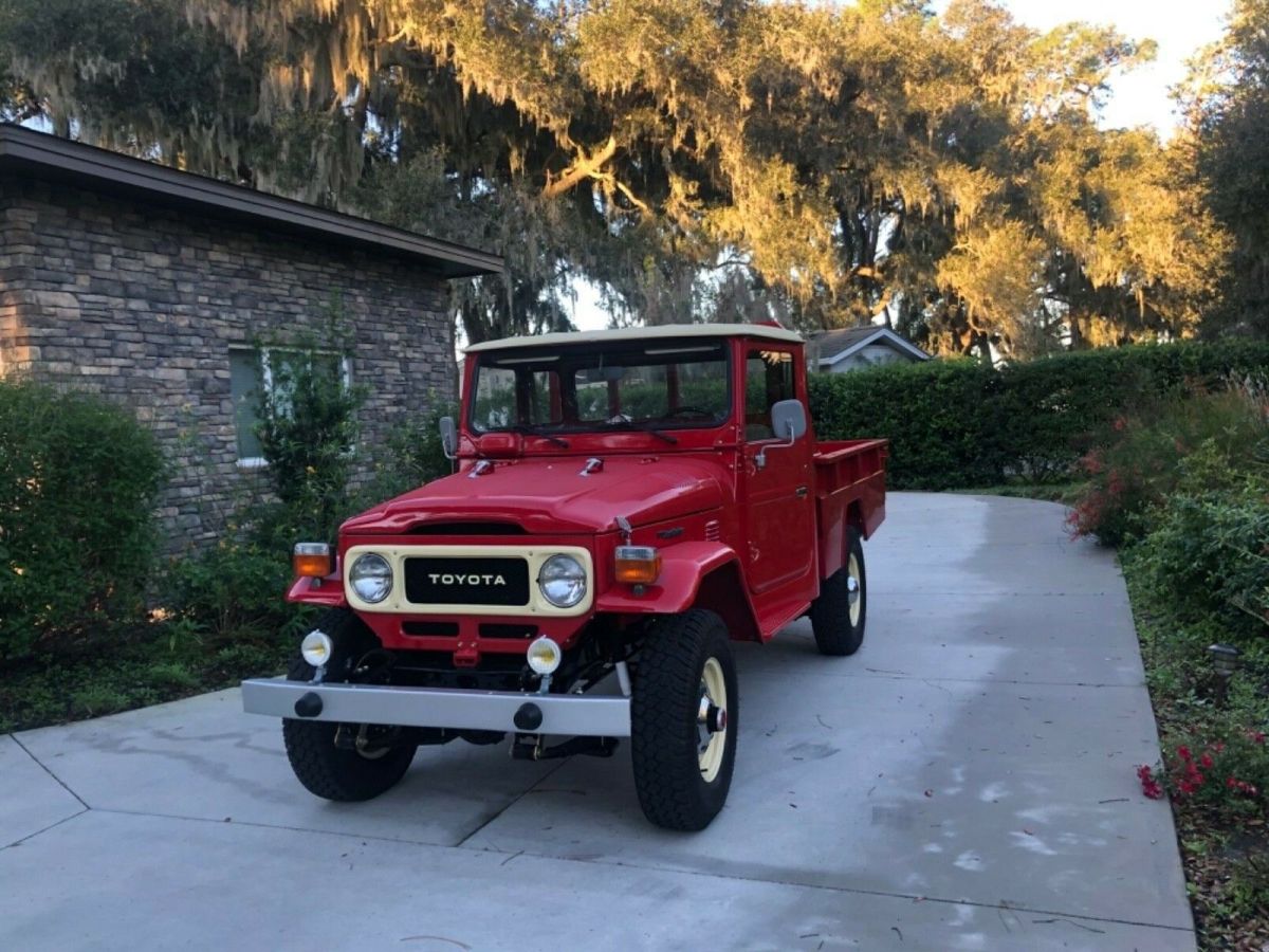 1981 Red Toyota Land Cruiser Standard Cab Pickup
