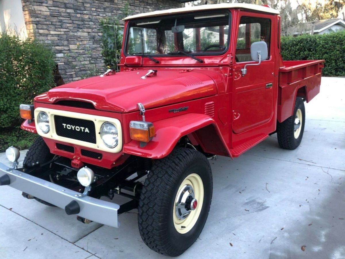 1981 Red Toyota Land Cruiser Standard Cab Pickup