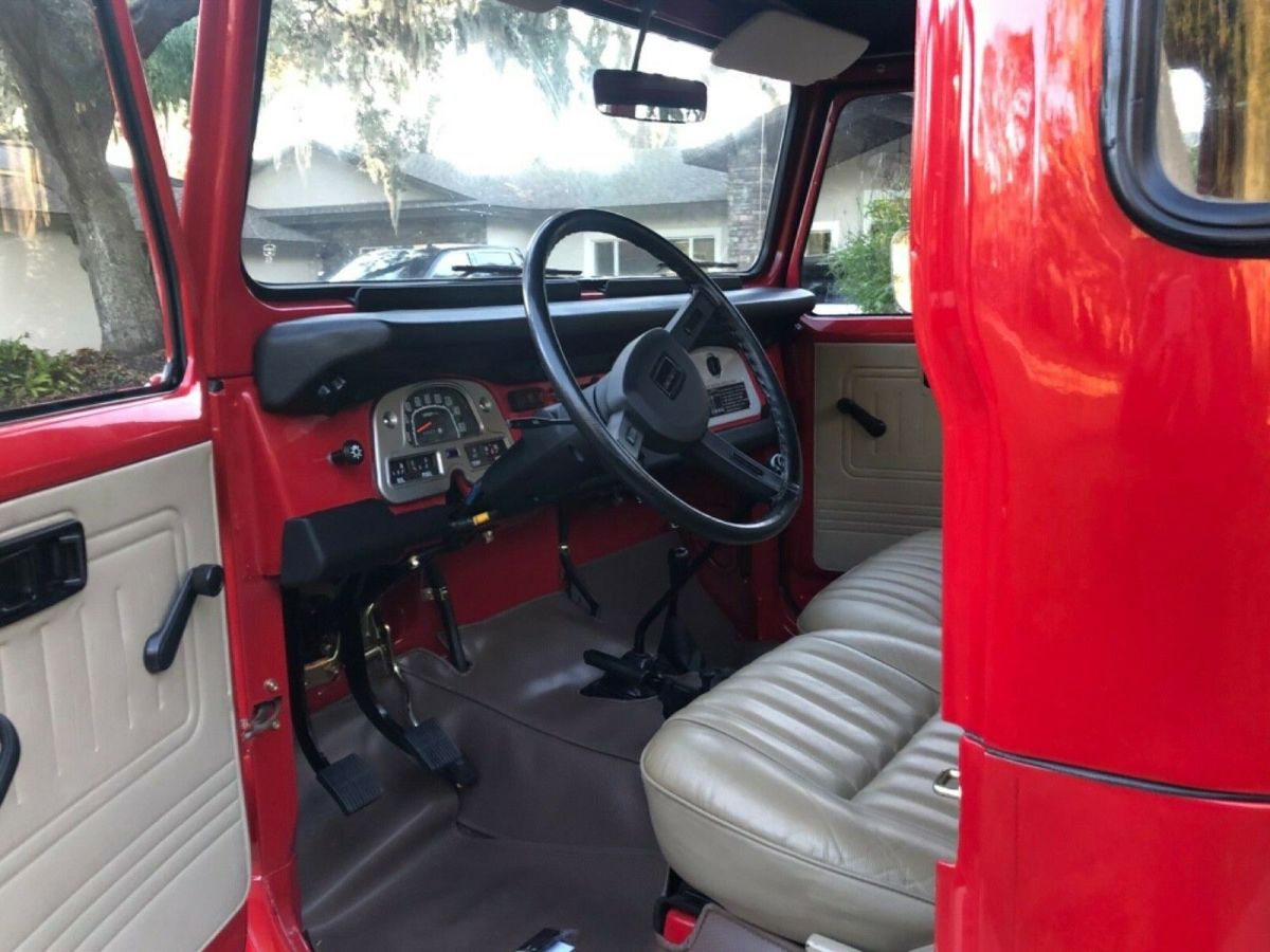 1981 Red Toyota Land Cruiser Standard Cab Pickup