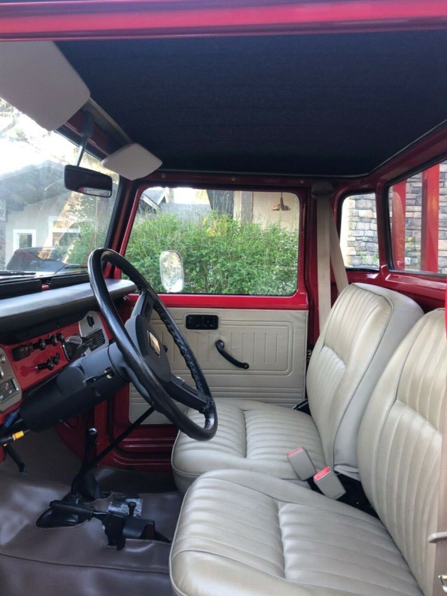 1981 Red Toyota Land Cruiser Standard Cab Pickup