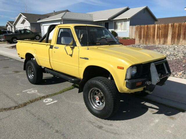 1981 Yellow Toyota Pickup Standard Cab Pickup