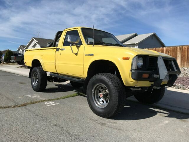 1981 Yellow Toyota Pickup Standard Cab Pickup