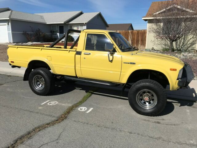 1981 Yellow Toyota Pickup Standard Cab Pickup