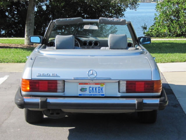 1982 Silver Mercedes-Benz SL-Class Convertible