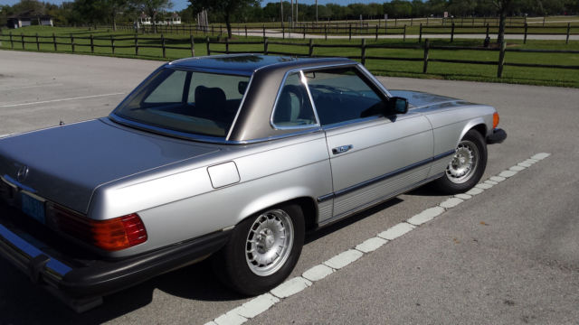 1982 Silver Mercedes-Benz SL-Class Convertible