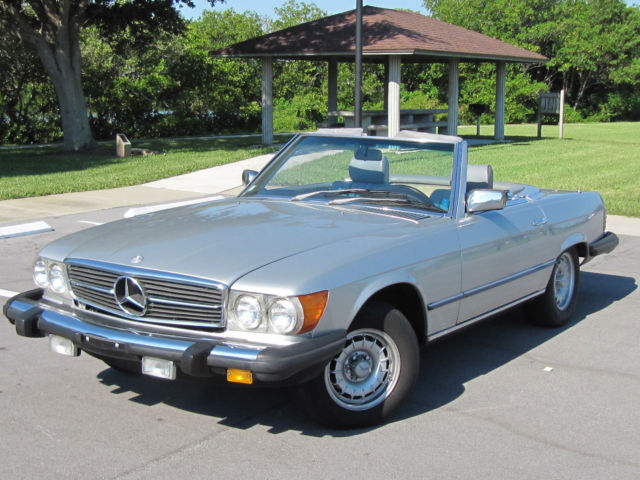 1982 Silver Mercedes-Benz SL-Class Convertible