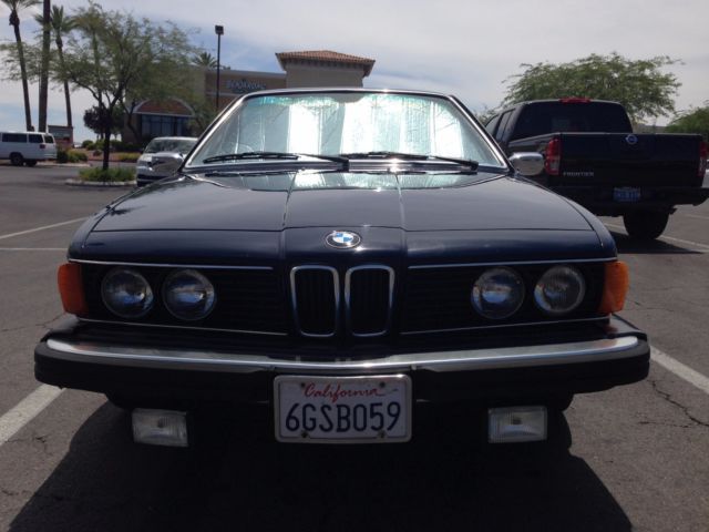 1982 Blue BMW 6-Series Coupe
