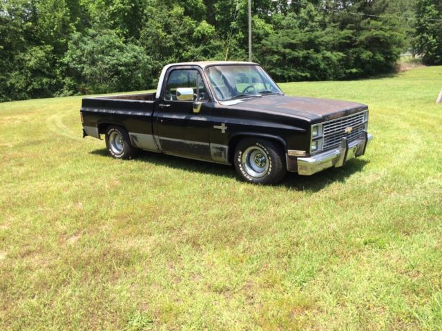 1982 Black Chevrolet C-10 Standard Cab Pickup