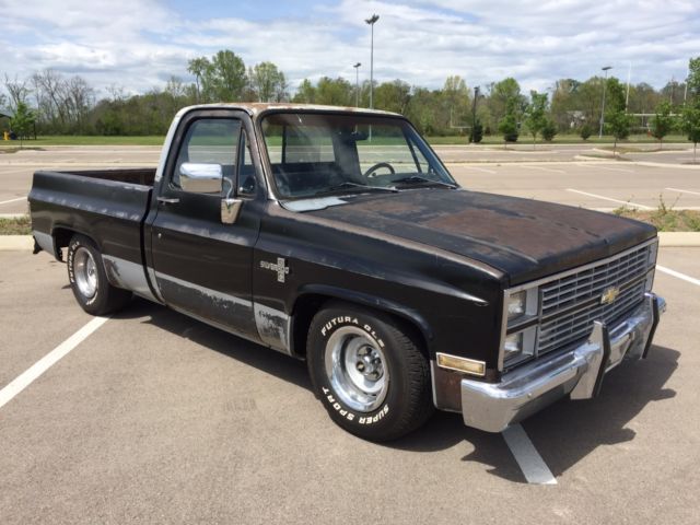 1982 Black Chevrolet C-10 Standard Cab Pickup