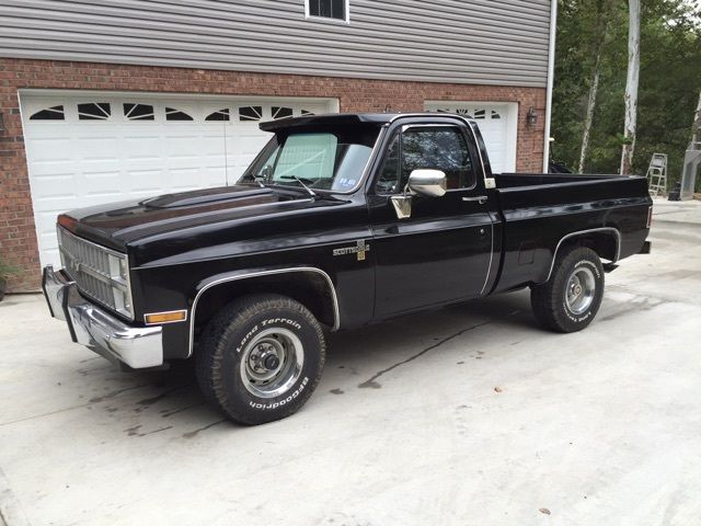 1982 Black Chevrolet C-10 Standard Cab Pickup