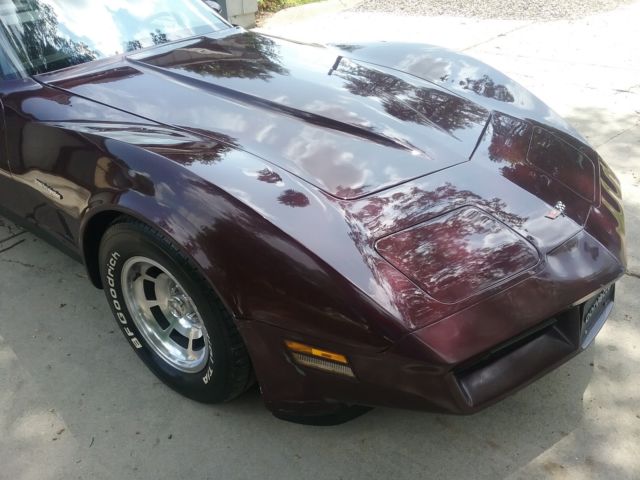 1982 Dark Claret Metallic Chevrolet Corvette Coupe