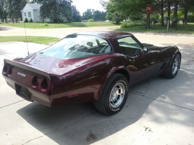1982 Dark Claret Metallic Chevrolet Corvette Coupe