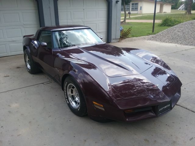 1982 Dark Claret Metallic Chevrolet Corvette Coupe