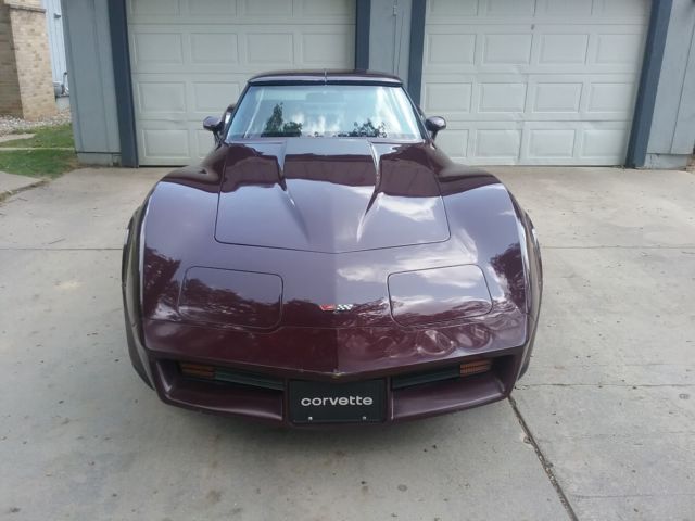 1982 Dark Claret Metallic Chevrolet Corvette Coupe