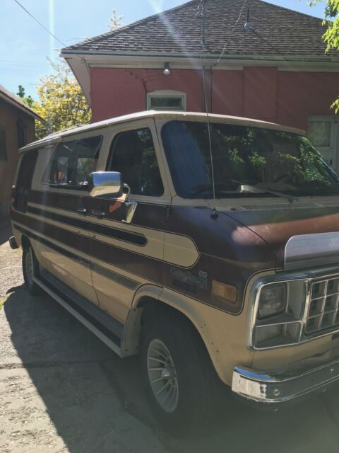 1982 almond Chevrolet G20 Van Panel Van