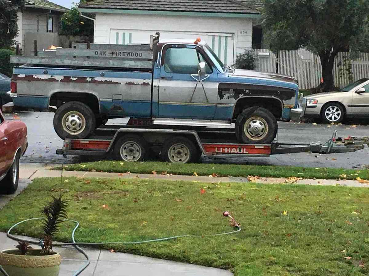 1982 Black Chevrolet K30 Pickup