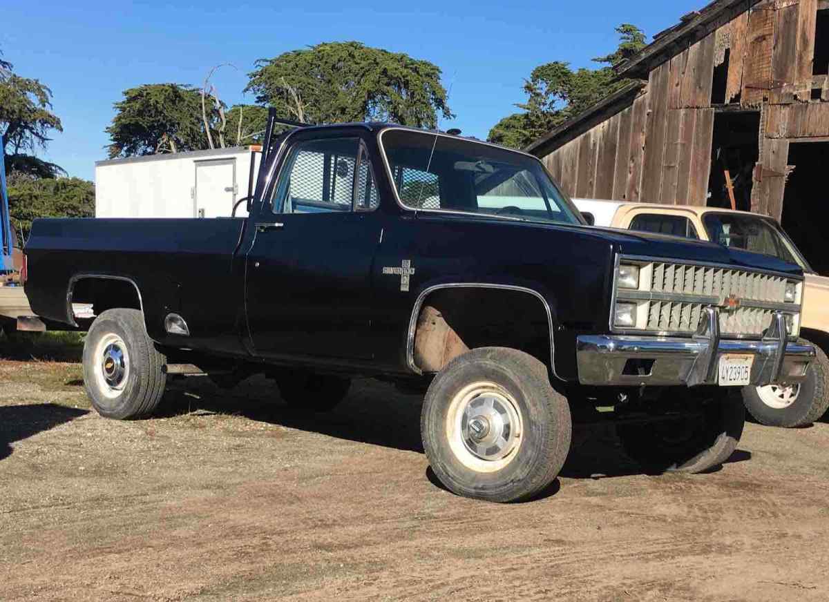 1982 Black Chevrolet K30 Pickup