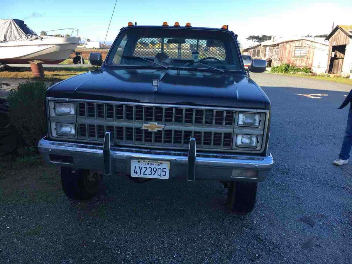 1982 Black Chevrolet K30 Pickup