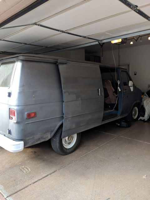 1980 Black Chevrolet G20 Van Windowless Van
