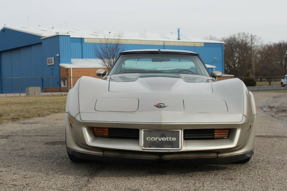 1982 Silver-Beige Metallic Chevrolet Corvette Hatchback