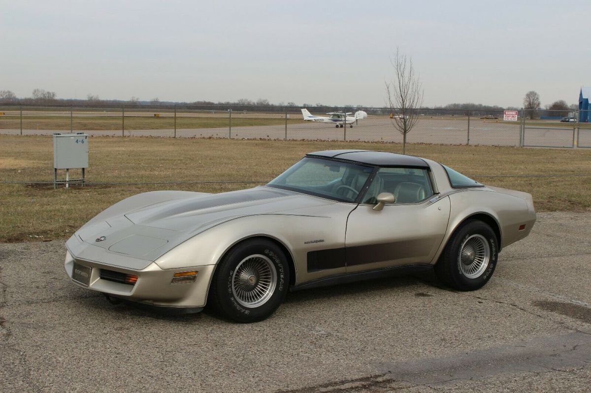 1982 Silver-Beige Metallic Chevrolet Corvette Hatchback