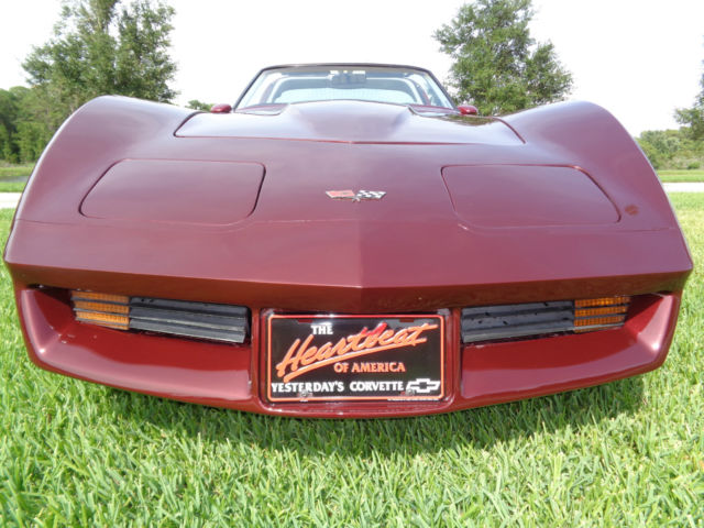 1982 Burgundy Chevrolet Corvette Coupe