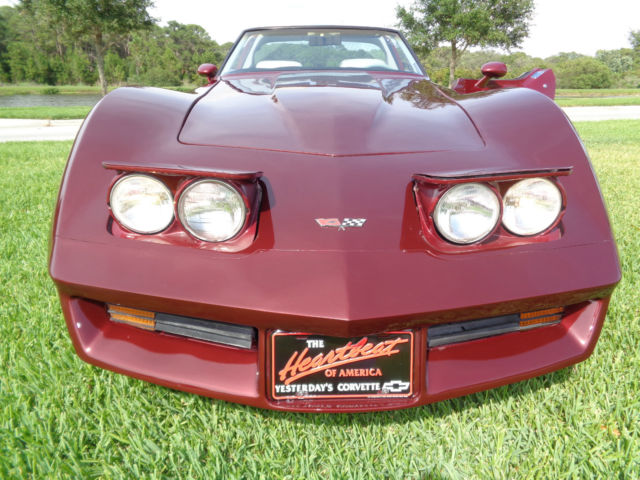 1982 Burgundy Chevrolet Corvette Coupe