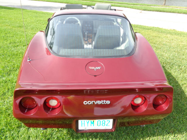 1982 Burgundy Chevrolet Corvette Coupe