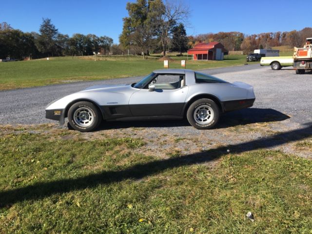 1982 Silver Chevrolet Corvette Coupe