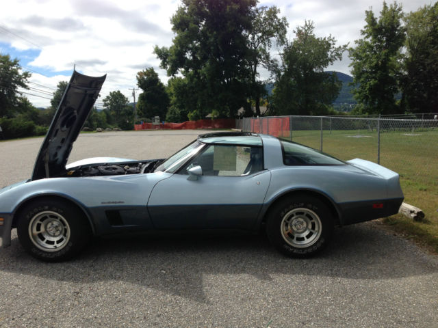 1982 Silver Blue/Dark blue Metallic Chevrolet Corvette Coupe