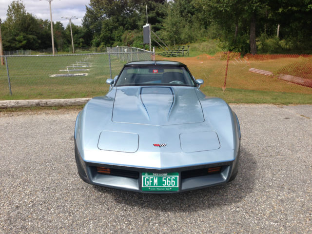 1982 Silver Blue/Dark blue Metallic Chevrolet Corvette Coupe