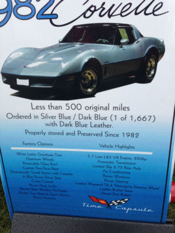 1982 Silver Blue/Dark blue Metallic Chevrolet Corvette Coupe