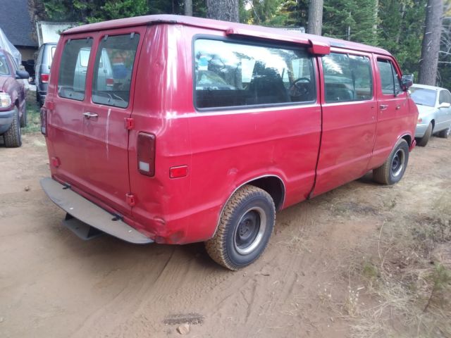 1982 Red Dodge Ram Van Van