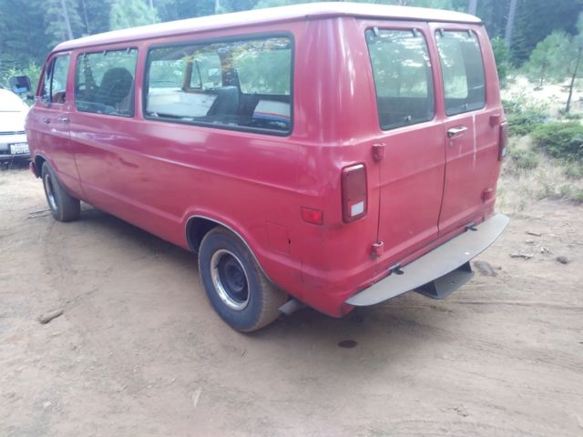 1982 Red Dodge Ram Van Van