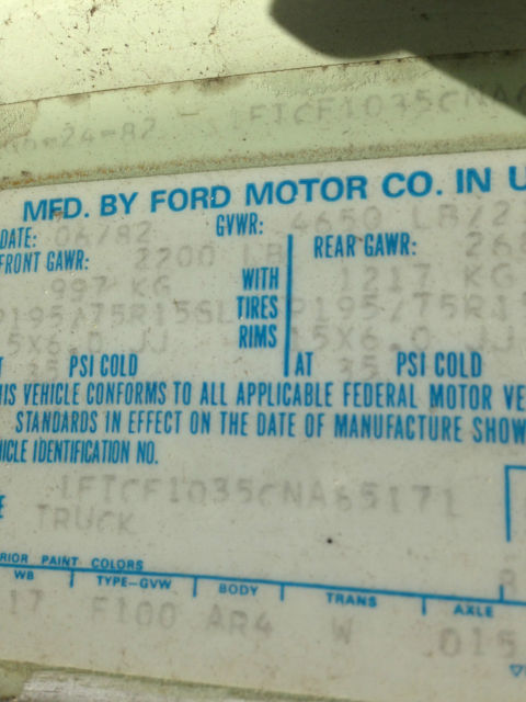 1982 Red Ford F-100 --