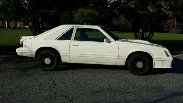 1982 White Ford Mustang Hatchback