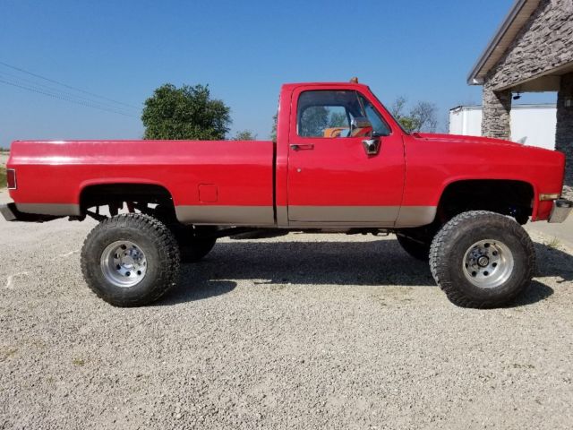 1982 Red Chevrolet C/K Pickup 3500 Standard Cab Pickup