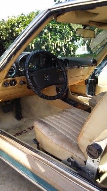 1982 Teal Mercedes-Benz SL-Class Convertible