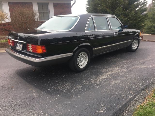 1982 Black Mercedes-Benz S-Class Sedan