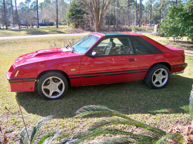 1982 Red Ford Mustang Hatchback