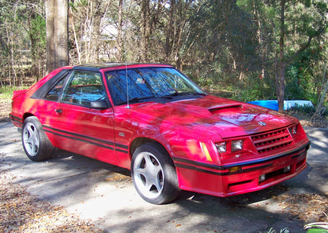 1982 Red Ford Mustang Hatchback
