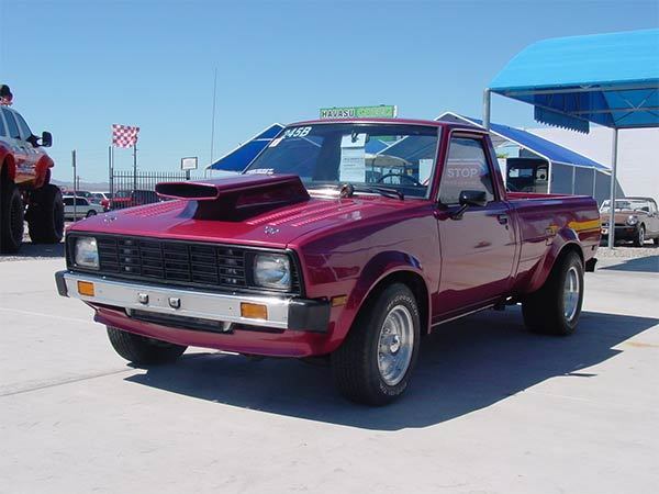 1982 Red Plymouth Pro Street truck