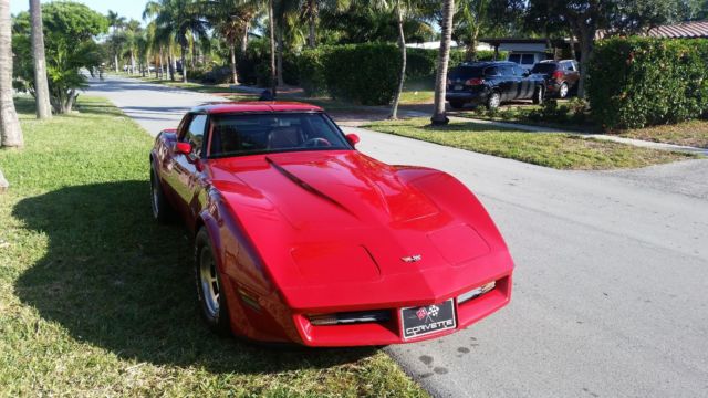 1982 Red Chevrolet Corvette Convertible