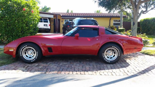 1982 Red Chevrolet Corvette Convertible