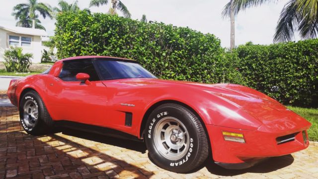 1982 Red Chevrolet Corvette Convertible
